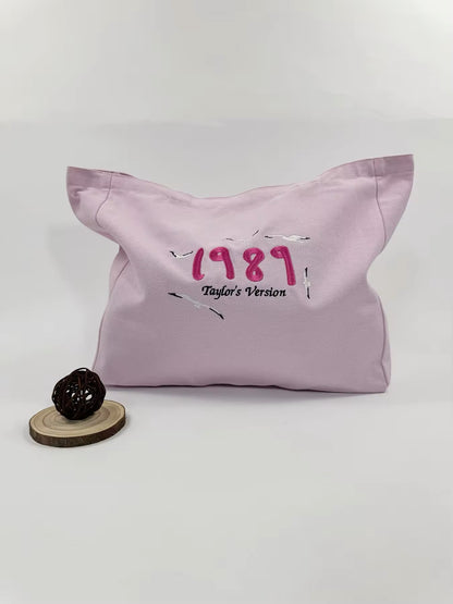 Pink 1989 Taylor’s Version Embroidered Tote Bag