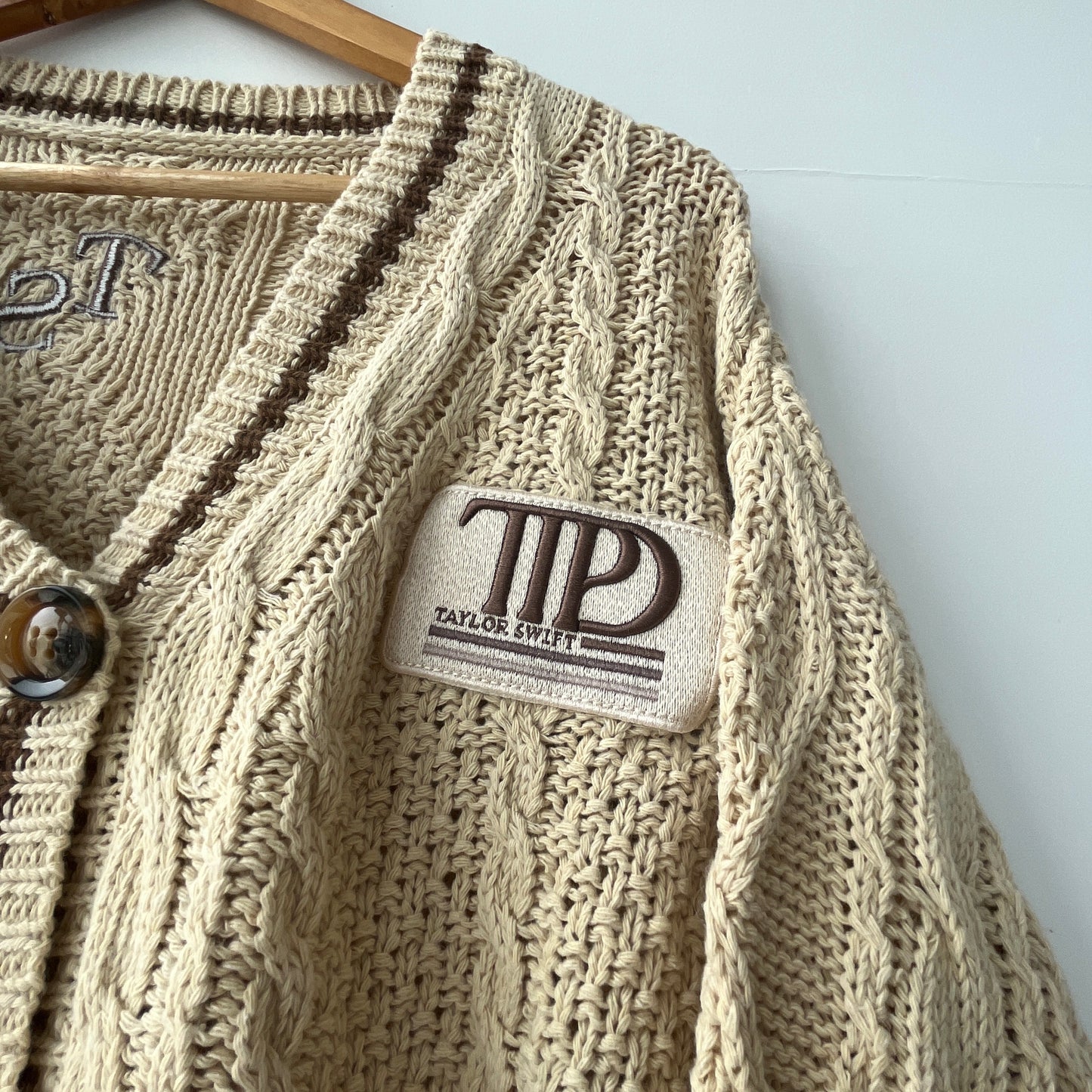 TTPD Taylor Swift Patch Cardigan