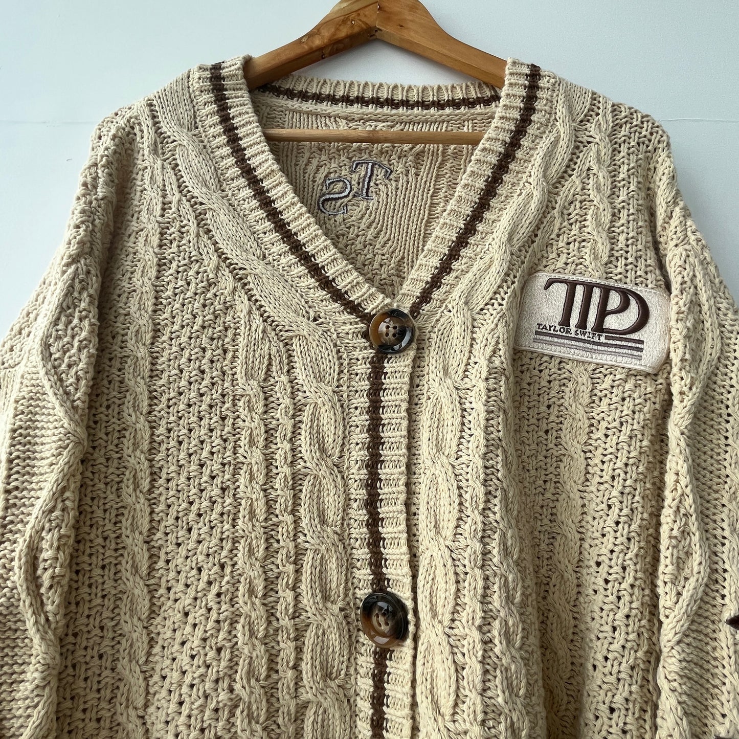 TTPD Taylor Swift Patch Cardigan