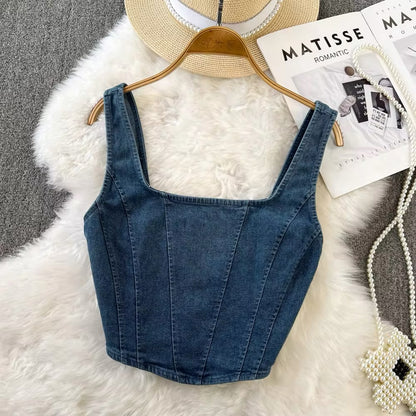 Denim Corset Top