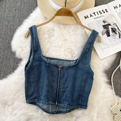 Denim Corset Top