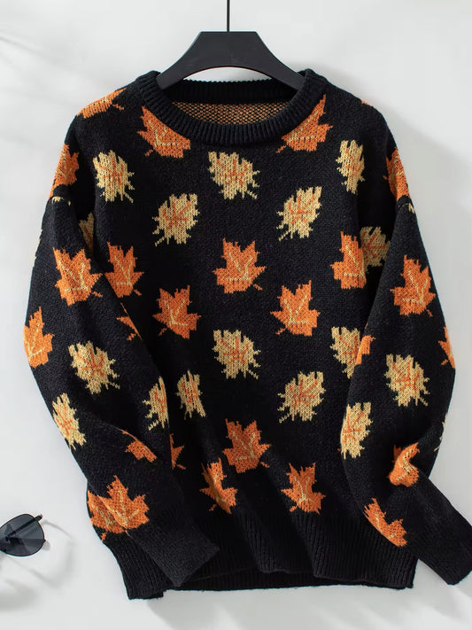 Autumn Leaves Knitted Sweater