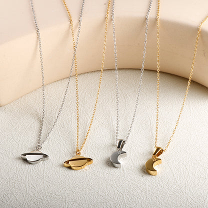 Moon and Saturn Necklace