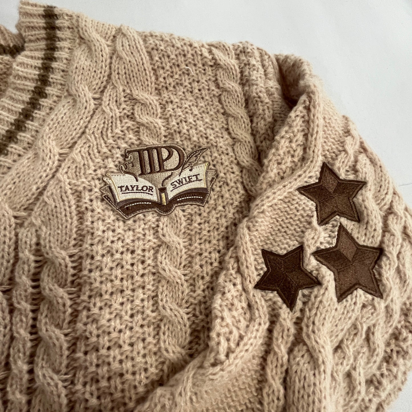 TTPD Taylor Swift Book Patch Cardigan