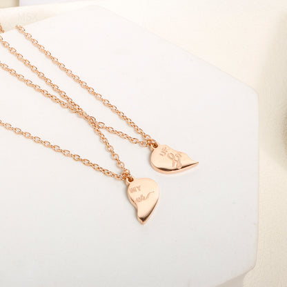 rose gold taylor swift lover bff necklace