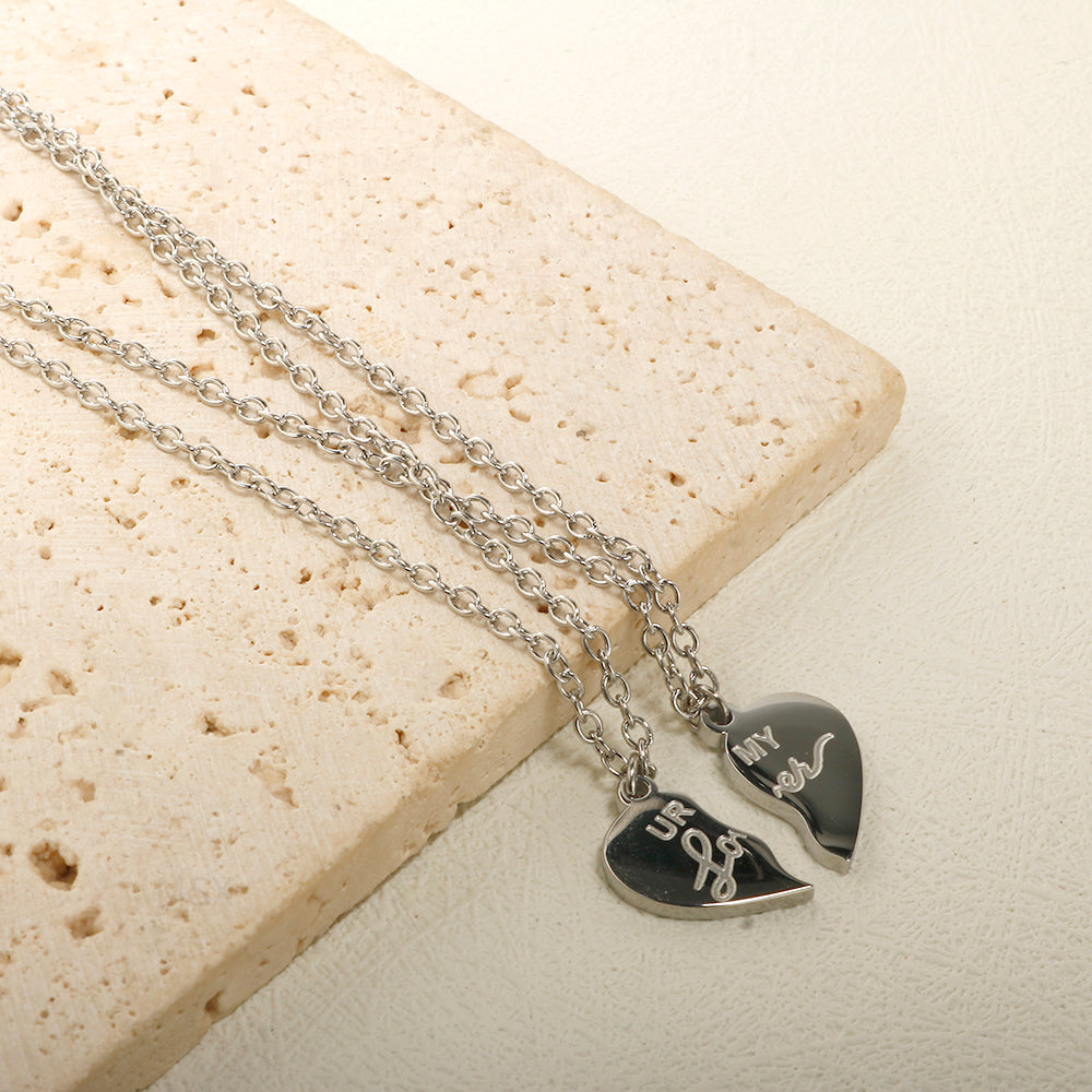 silver taylor swift lover bff necklace