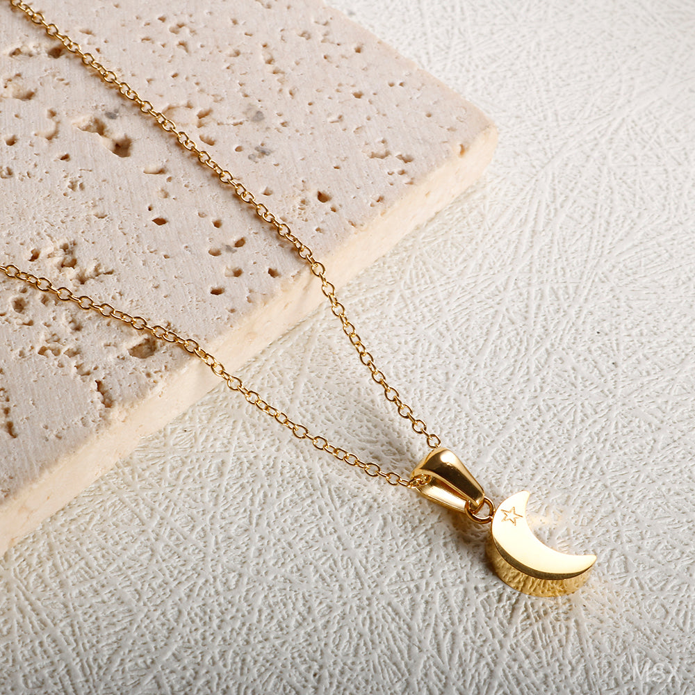 Moon and Saturn Necklace